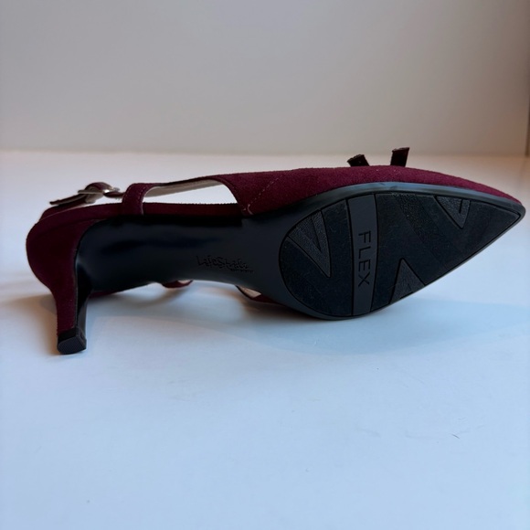 LifeStride Social Scene Crystal Slingback Pump in Pinot Noir - Picture 5 of 6